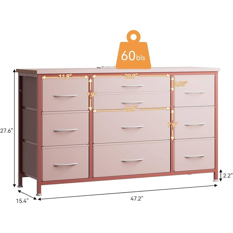 GAOMON Bedroom Dresser with 10 Large Drawers