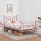 preview thumbnail 5 of 5, VECELO Metal Platform Bed Frame with Headboard and Footboard, Heavy Duty Slat Support/Underbed Storage Space, Victorian Style