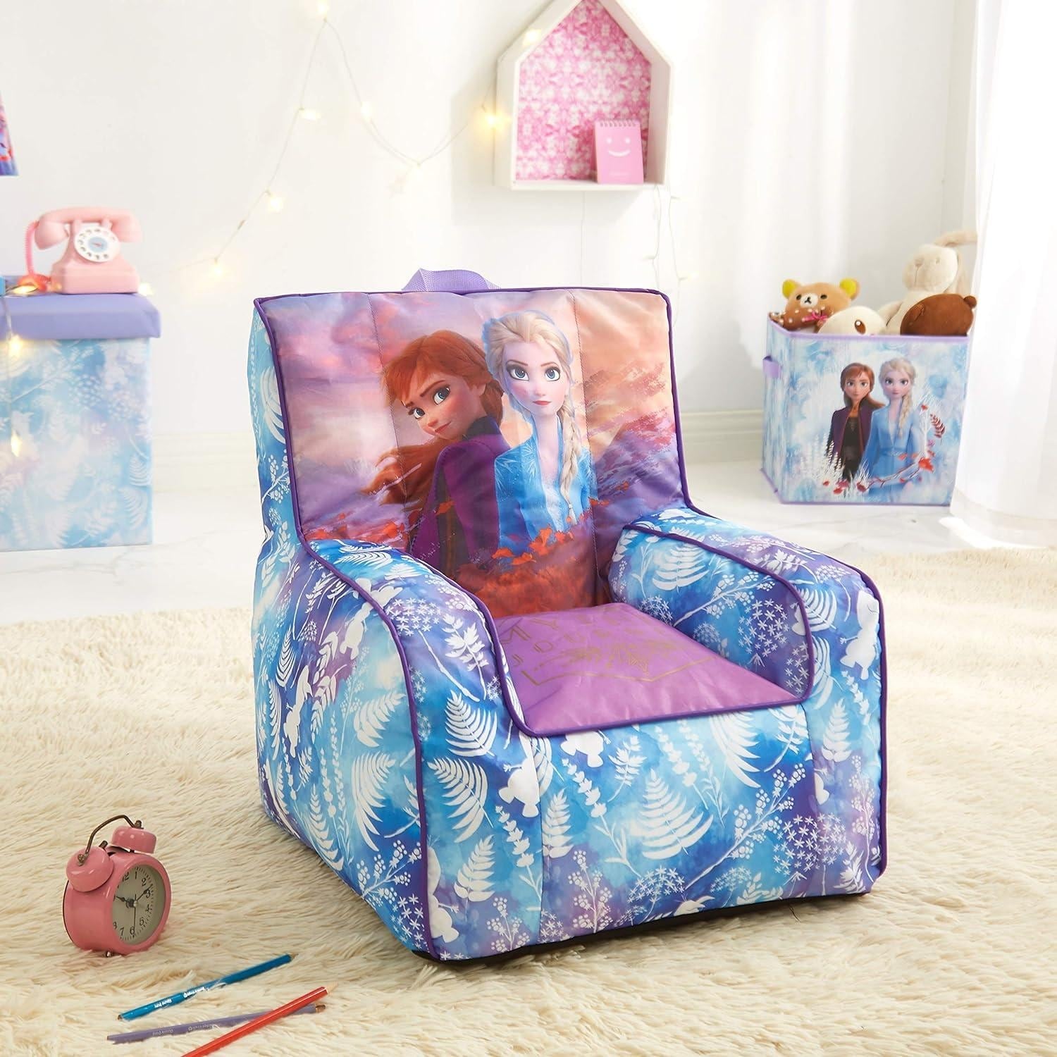 Disney Frozen 2 Kids Bean Bag Chair with Carry Handle Bed Bath Beyond 39965337
