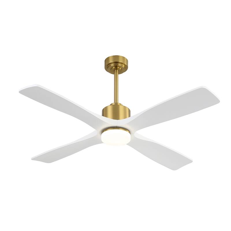 MLiAN 54 inch Solid Wood Indoor Ceiling Fan with Light Kit and Remote - 54 inch