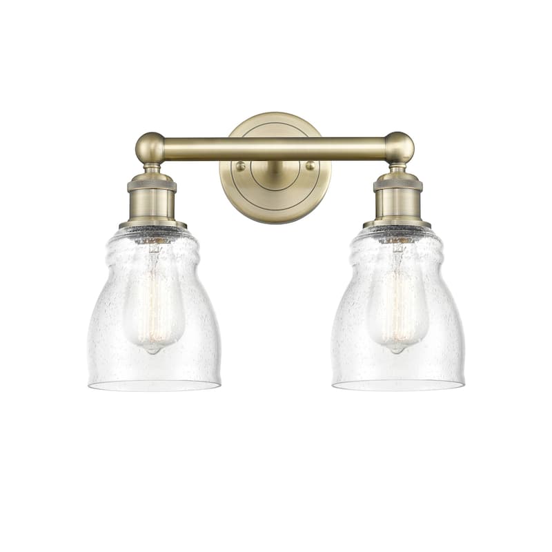 Innovations Lighting 616-2W-12-14 Ellery Vanity Ellery 2 Light 14" - Antique Brass / Seedy