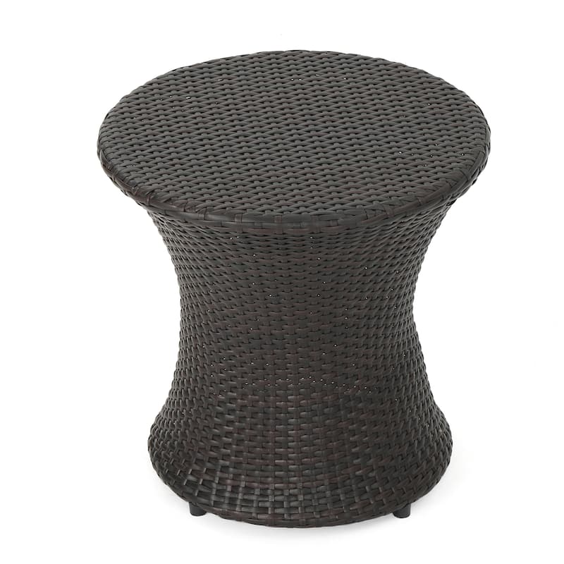 Adriana Outdoor Boho Wicker Accent Table by Christopher Knight Home