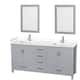 Option Gray / White Cultured Marble Top / Brushed Chrome