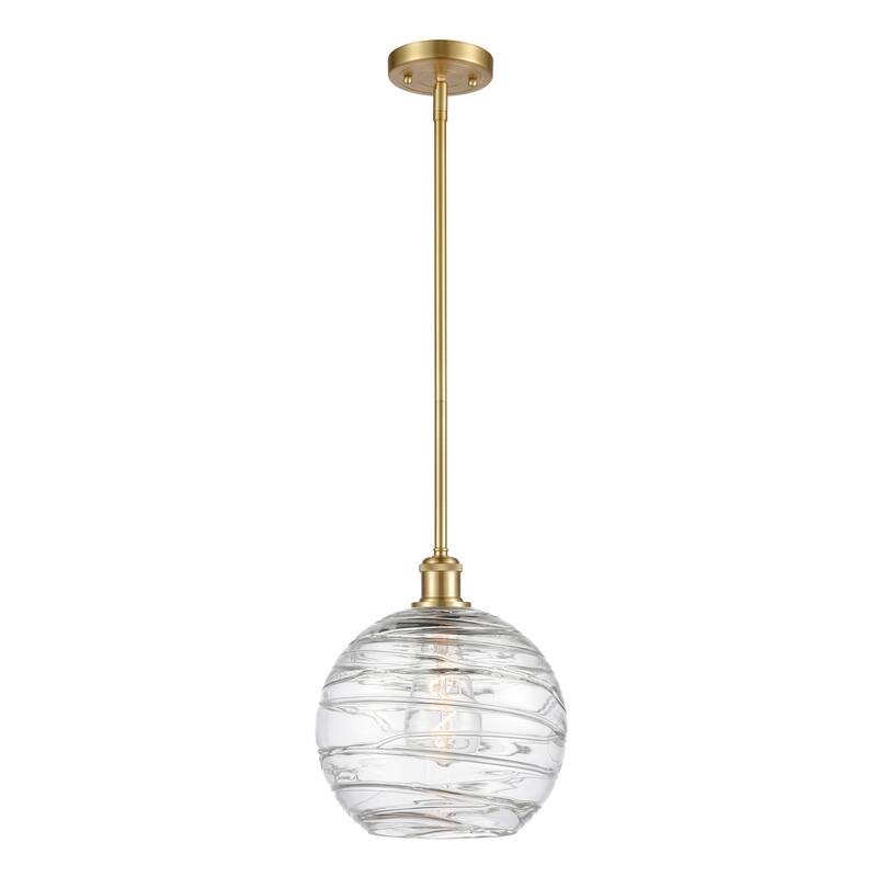 Innovations Lighting Athens Deco Swirl - 1 Light 10" Stem Hung Mini Pendant - Satin Gold