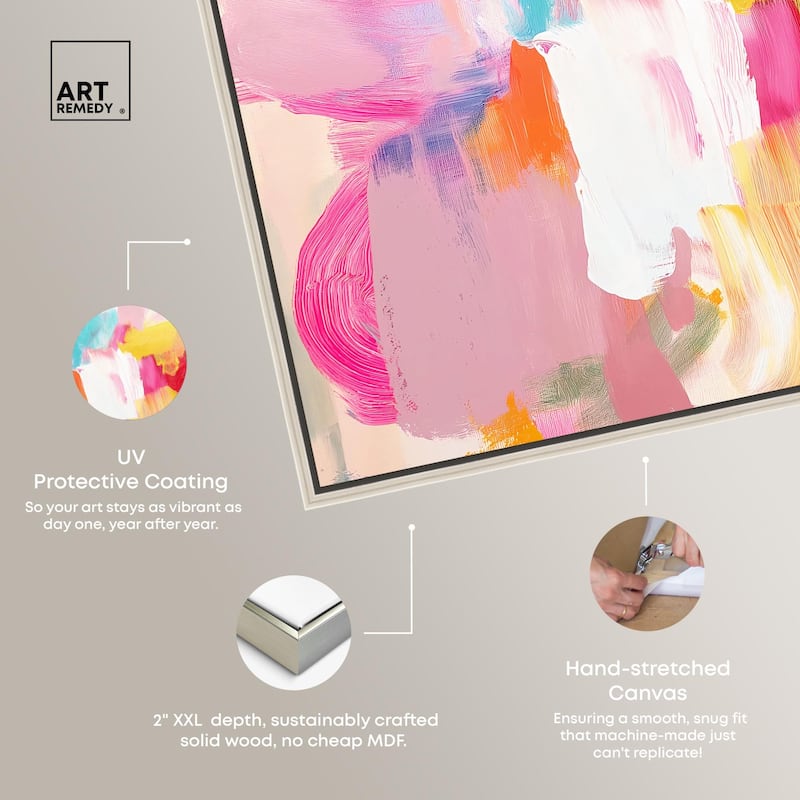 Pastel Riot II Colorful Canvas by Art Remedy