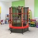 preview thumbnail 3 of 15, 55 Inch Kids Recreational Trampoline Bouncing Jumping Mat with Enclosure Net - 65" x 65" x 65" (L x W x H)