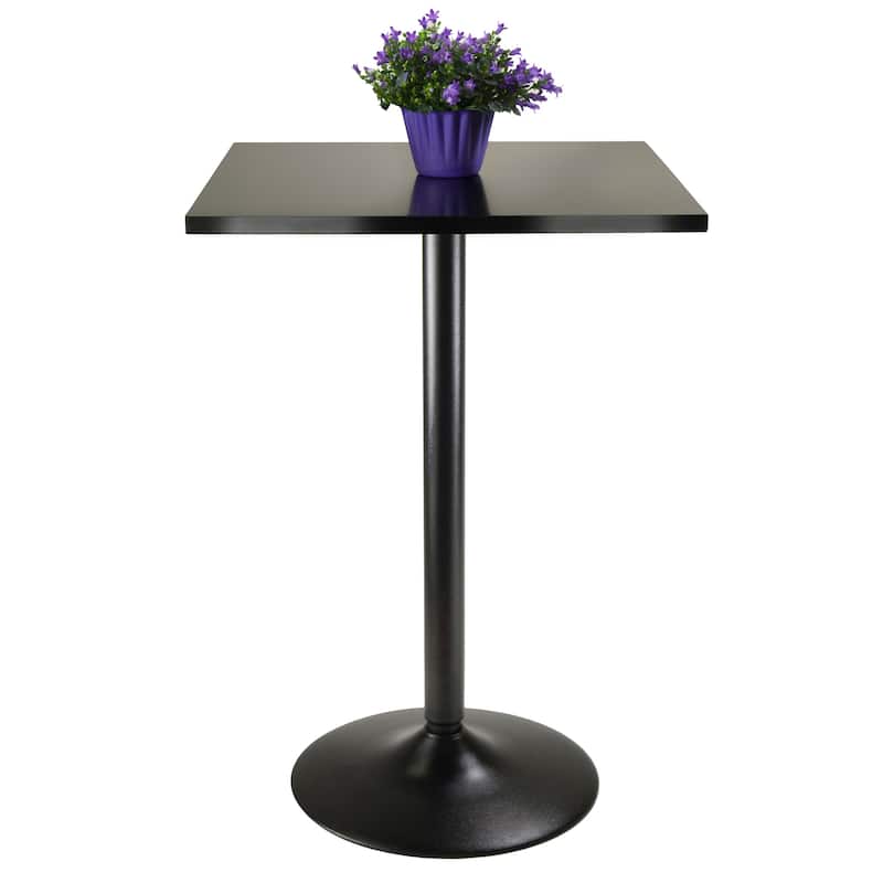 Square Dining Table, Black - 23.62 x 23.62 x 34.65 inches