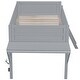 preview thumbnail 14 of 26, Low Loft Bed with Integrated Desk and LED Lights, Wood Gaming Loft Bed Frame with Angled Ladder, for Kids Girls Boys