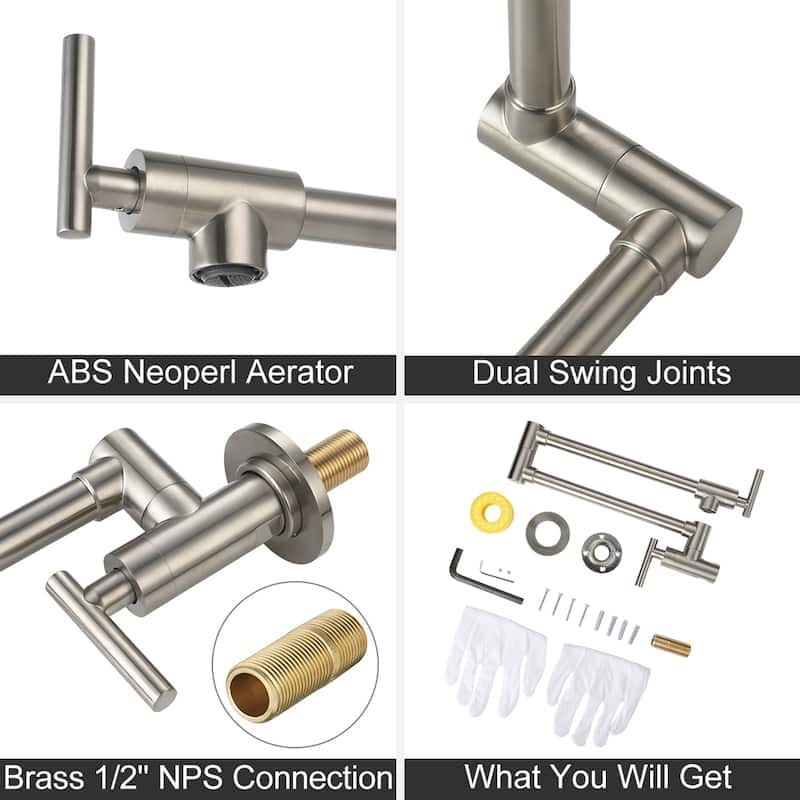 WOWOW Folding Wall Mount Faucets Stretchable