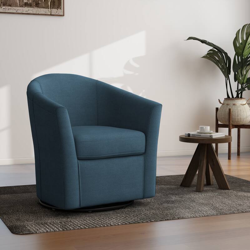Swivel Accent Chair with Metal Base - 30.7"W x 29.9"H x 27.5"D