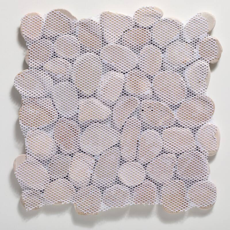 Classic Pebble 11 in. x 11 in. Mesh-Mounted Mosaic Wall and Floor Tile
