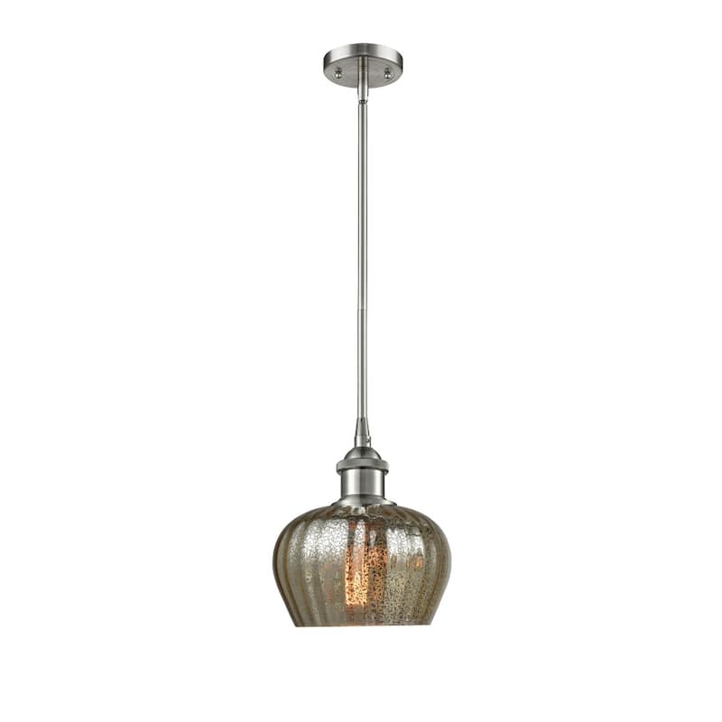 Innovations Lighting Fenton 7" Wide Mini Pendant - Brushed Satin Nickel / Mercury Fluted