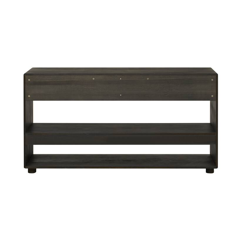 48" Solid Wood Console Table with 2 Drawers & Shelves