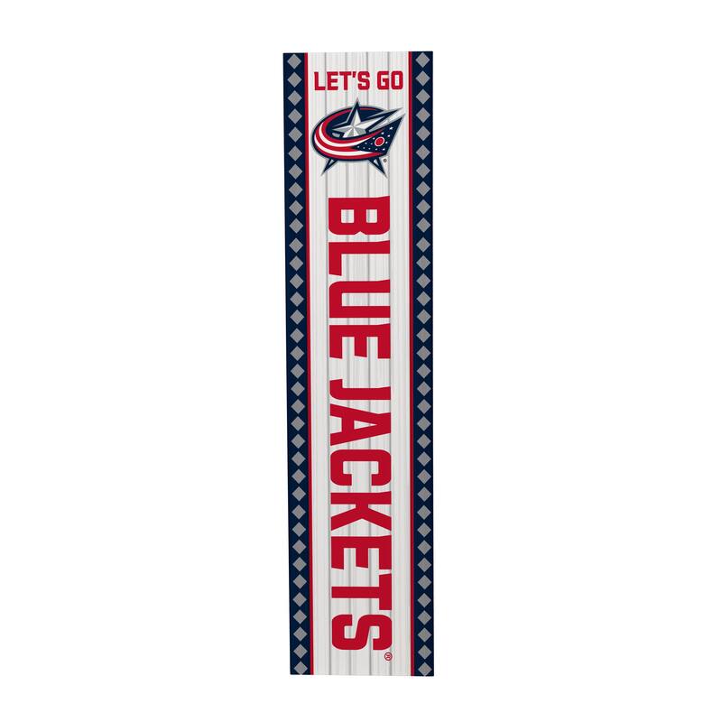 47" Double Sided Seasonal Porch Leaner, Columbus Blue Jackets - 47" x 11.25"