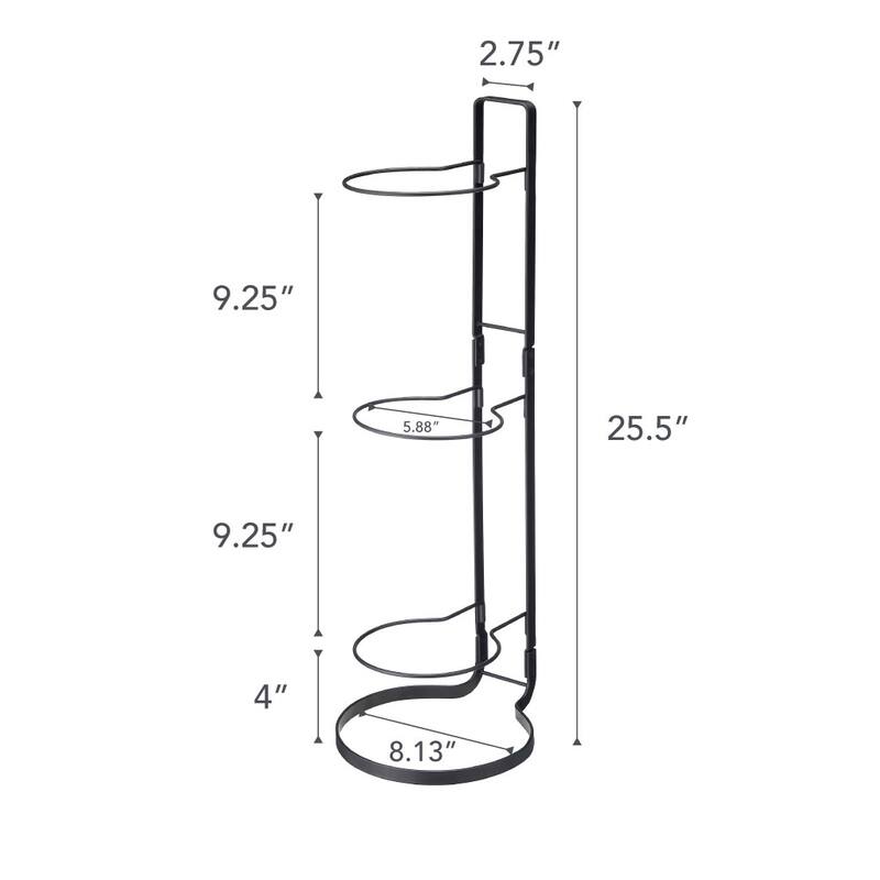 Yamazaki Home Sports Ball Stand, Steel, Holds 6.6 lbs - L 10.04 x W 8.07 x H 25.59 inches