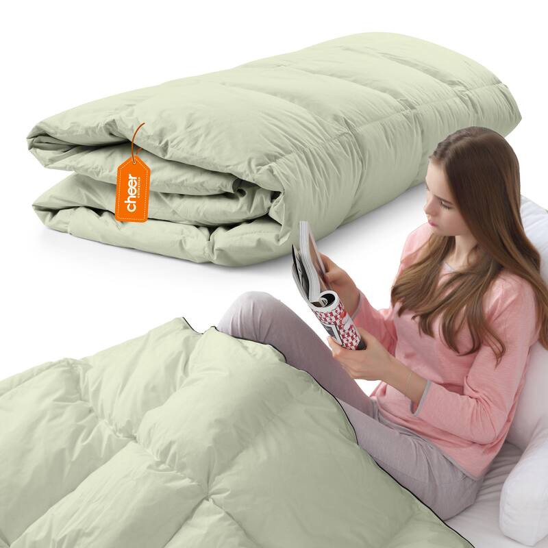 Cheer Collection All Season Down Alternative Hypoallergenic Comforter - Queen - Sage