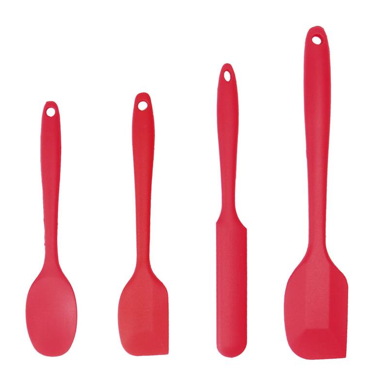Silicone Non Stick Spatula Set 4 Pcs Heat Resistant Non-scratch Turner