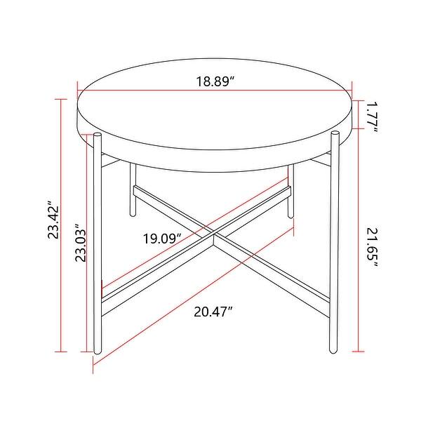 Modern Thread Design Round Coffee Table(Set of 2 pcs ) - Natural - Bed ...