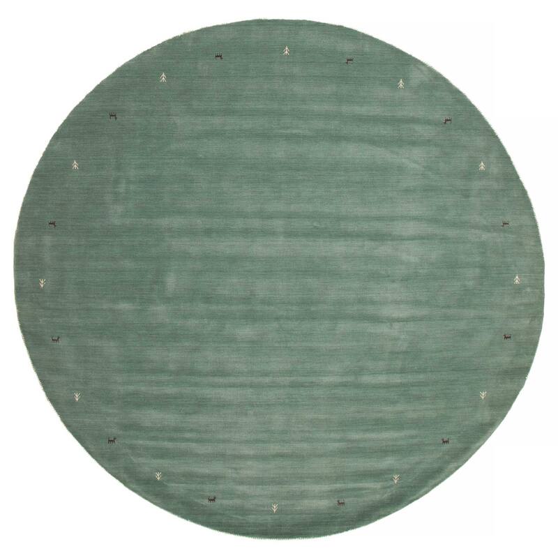 Kashkuli Gabbeh Turquoise Rug 9'9" x 9'9" - 9'9 x 9'9 - Turquoise - 9'9 x 9'9