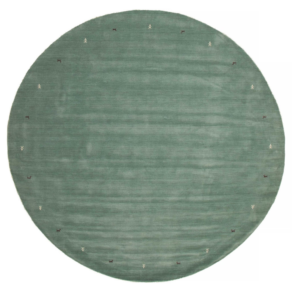 Kashkuli Gabbeh Turquoise Rug 9'9" x 9'9" - 9'9 x 9'9