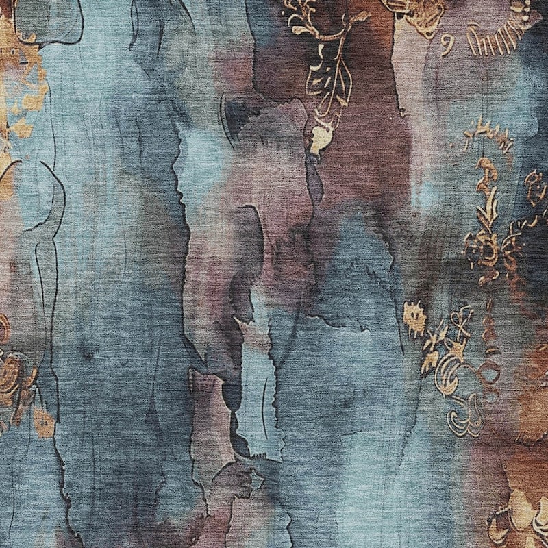 HomeRoots Floral Transitional Rectangle Outdoor Rug
