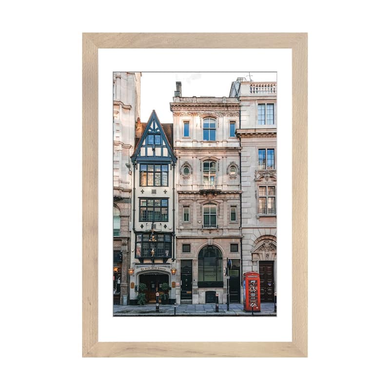 iCanvas "Fleet Street - London" by The Urbanteller PFA - Natural - 32x24x1