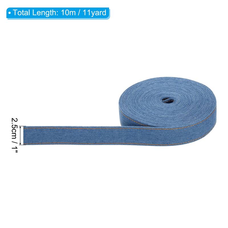 Denim Ribbon, 1 Roll 11 Yard Craft Strip - Blue - 1"