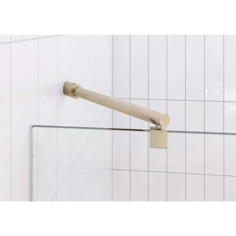 Glass Warehouse 78" x 54.5" Frameless Shower Door - Glass Hinge