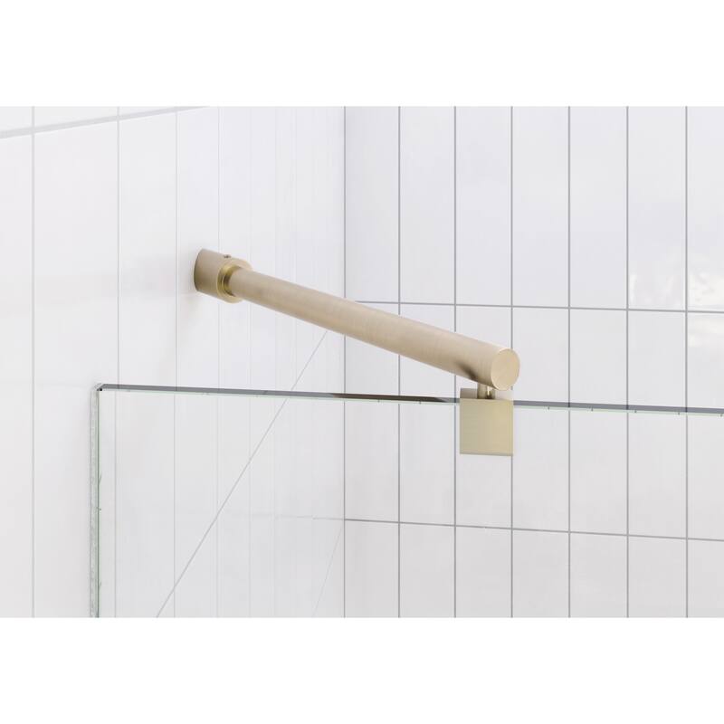 Glass Warehouse 78" x 57.75" Frameless Shower Door - Glass Hinge