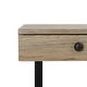 preview thumbnail 6 of 21, SAFAVIEH Hilton 21.65-Inch Metal drawer Desk, Rustic Brown and Black