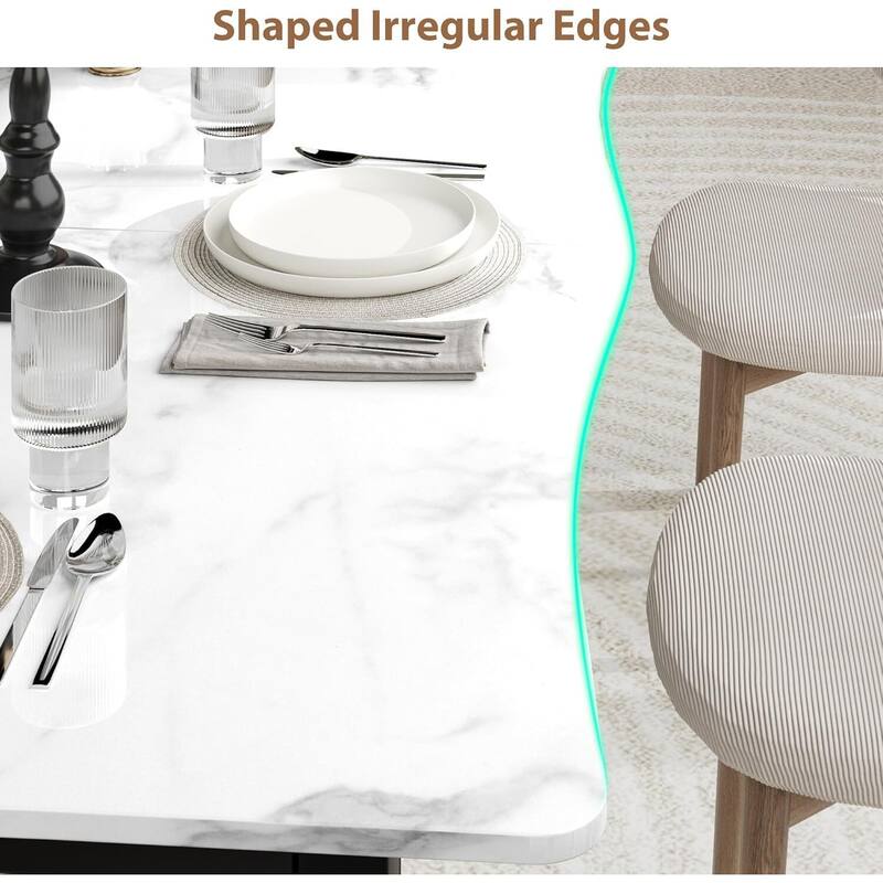 78.7 Inch Kitchen Dining Table Set for 6-8 for Dining Room, Kitchen, or Office (Only Table)