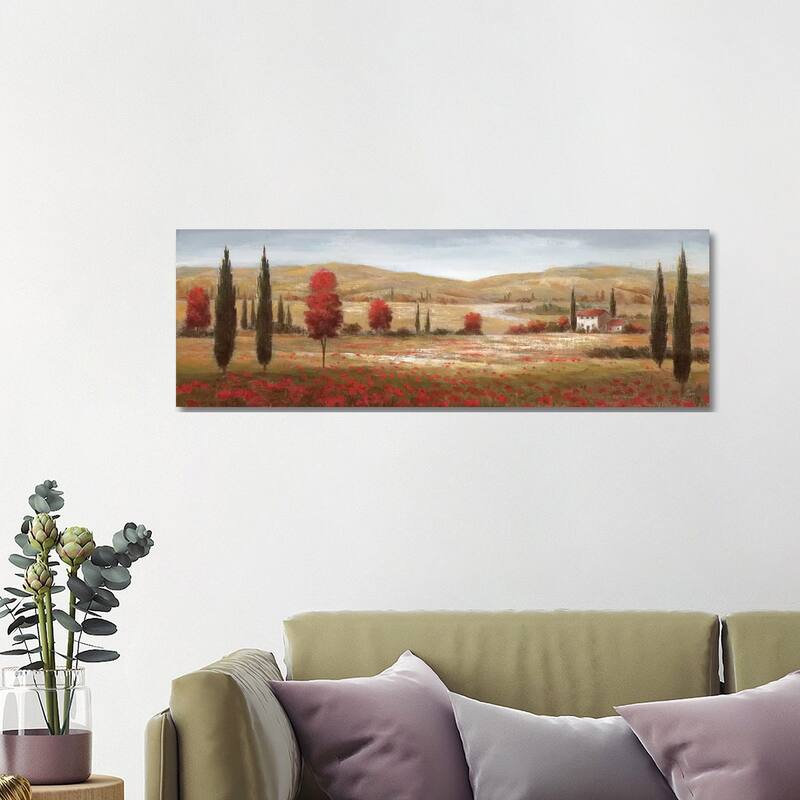 iCanvas "Tuscan Poppies I" by Nan Canvas Print - 16x48x1.5