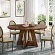 preview thumbnail 6 of 12, 47" Round Dining Table, Wood Top Kitchen Table for Dining/Living Room