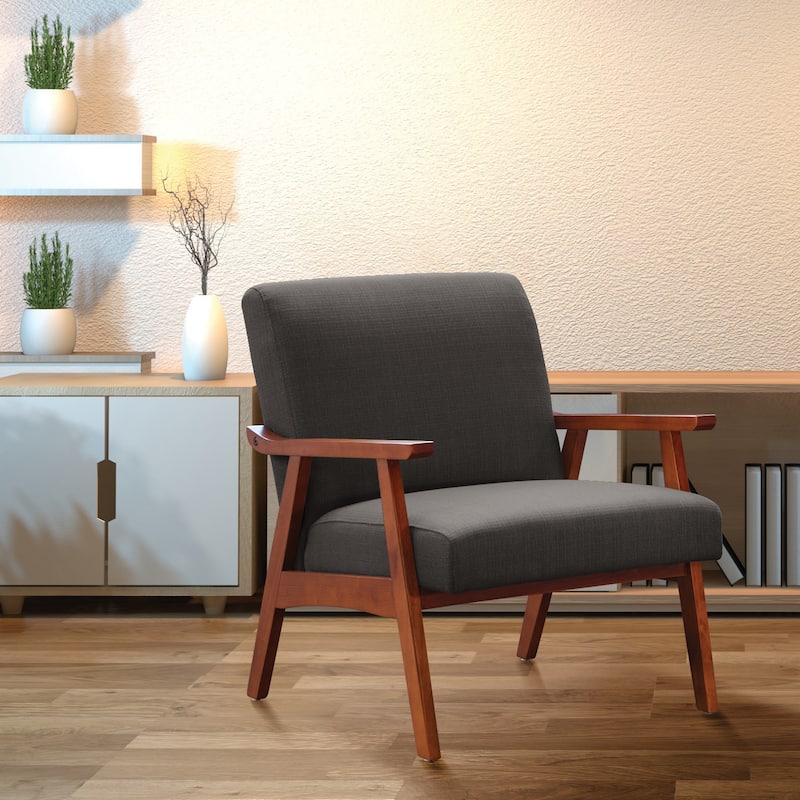 Carson Carrington Karkkila Mid-century Arm Chair - Klein Charcoal