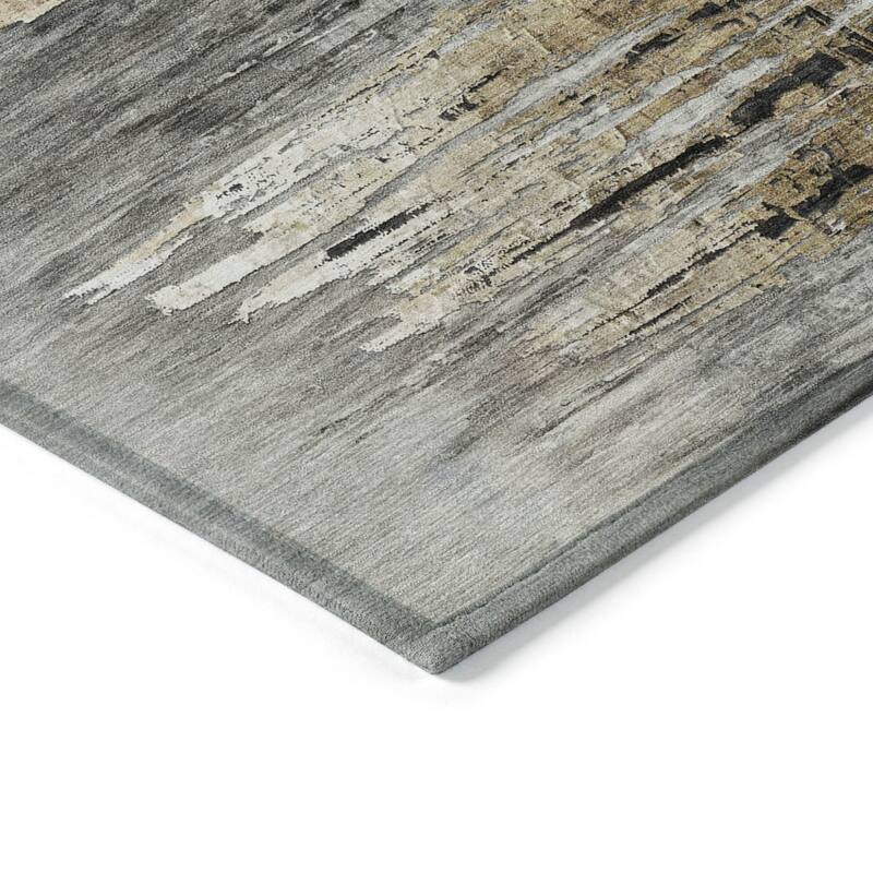 HomeRoots Abstract Transitional Rectangle Outdoor Rug