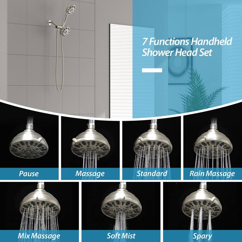 Lordear 3way Sprayer Rainfall Shower System Handheld Shower Combo On