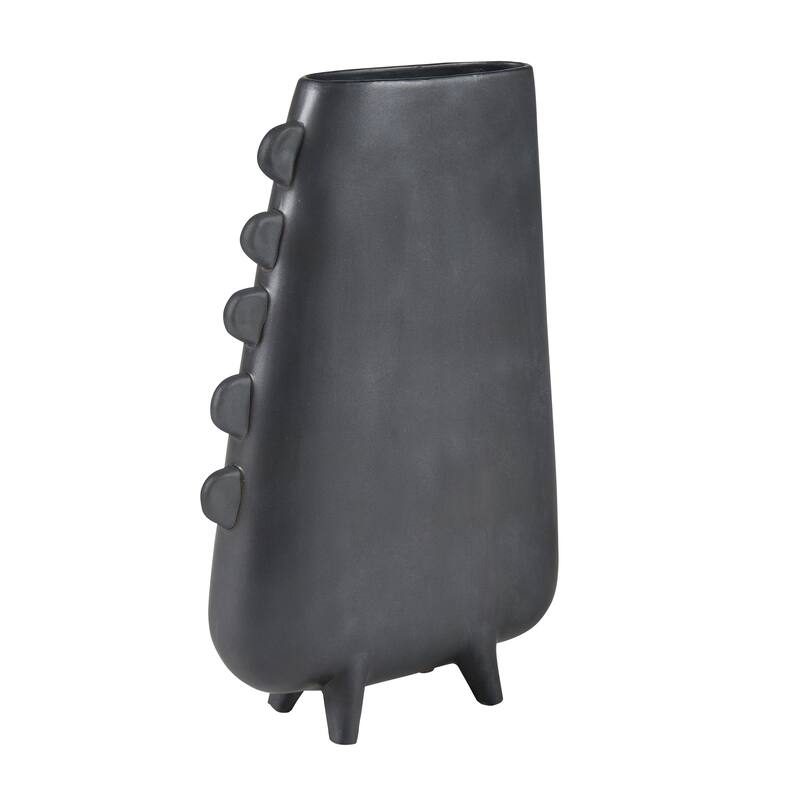 Elk Home Sharpe Black Earthenware 9.25 Inch Wide Vase