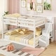 preview thumbnail 6 of 20, Costway Full Over Full Low Bunk Bed with Storage Stairs with