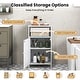 preview thumbnail 16 of 16, Bathroom Freestanding Adjustable Shelf Floor Storage Cabinet - 16" x 12" x 27.5" (L x W x H)