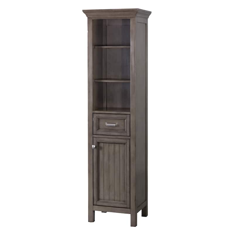 Miseno Tatianna 19" x 70" Poplar Wood Free Standing Bathroom Linen - Distressed Grey