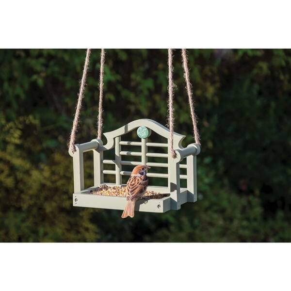 Shop Swing Seat Bird Feeder Hanging Wood Seed Feeder With