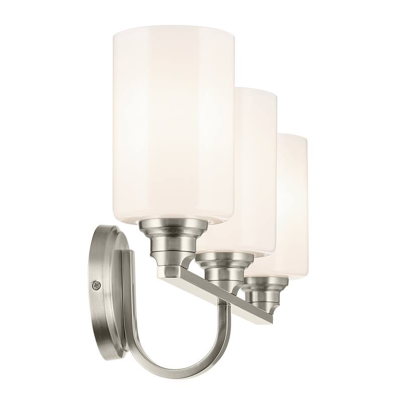 Kichler Lighting Gioe 24.25" 3-Light Vanity Light with Opal Glass in Brushed Nickel