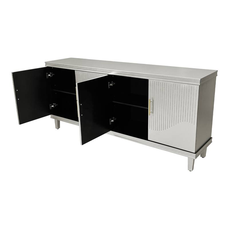 70.07" Large Buffet Cabinet with Storage, 4 Doors Sideboard Buffet Cabinet w/Adjustable Shelves, Modern Coffee Bar Console Table