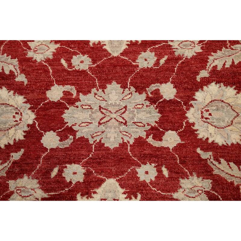 Traditional Floral Peshawar Oriental Wool Area Rug Hand-knotted Carpet - 8'0" x 9'10"