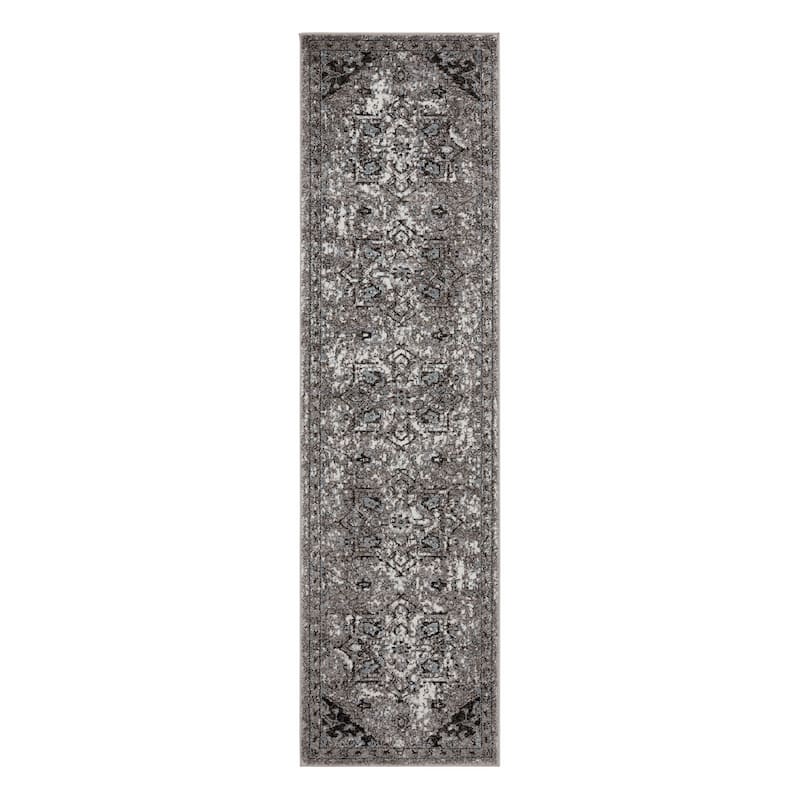 Aurelia Aru Gray Medallion Area Rug