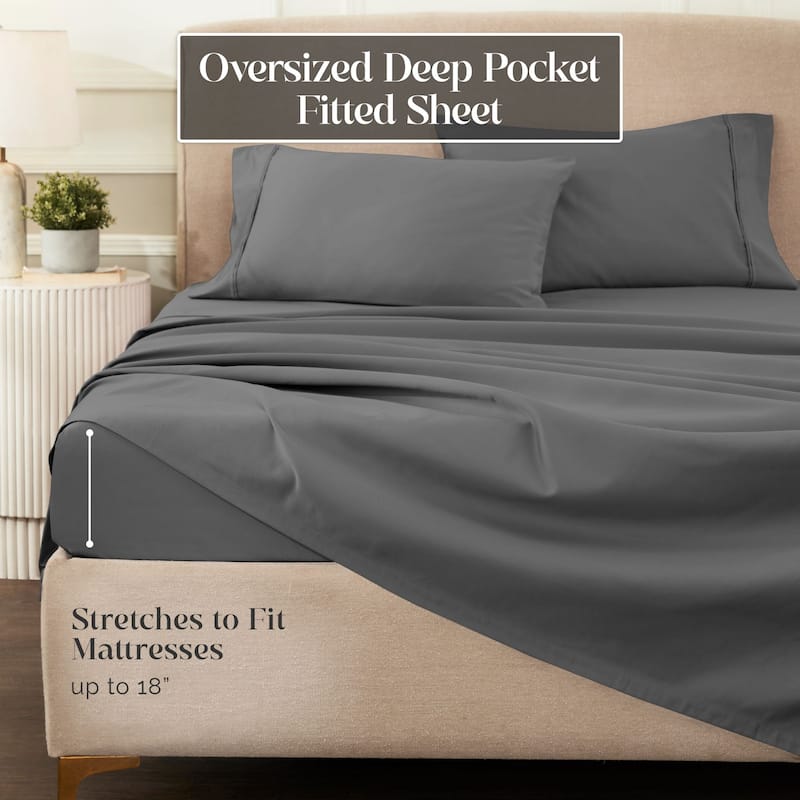 Blue Nile Mills 1200 Thread Count Egyptian Cotton Deep Pocket Sheet Set