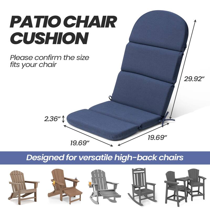 Crestlive Products Outdoor Adirondack Chair Cushion Patio Chair Pad