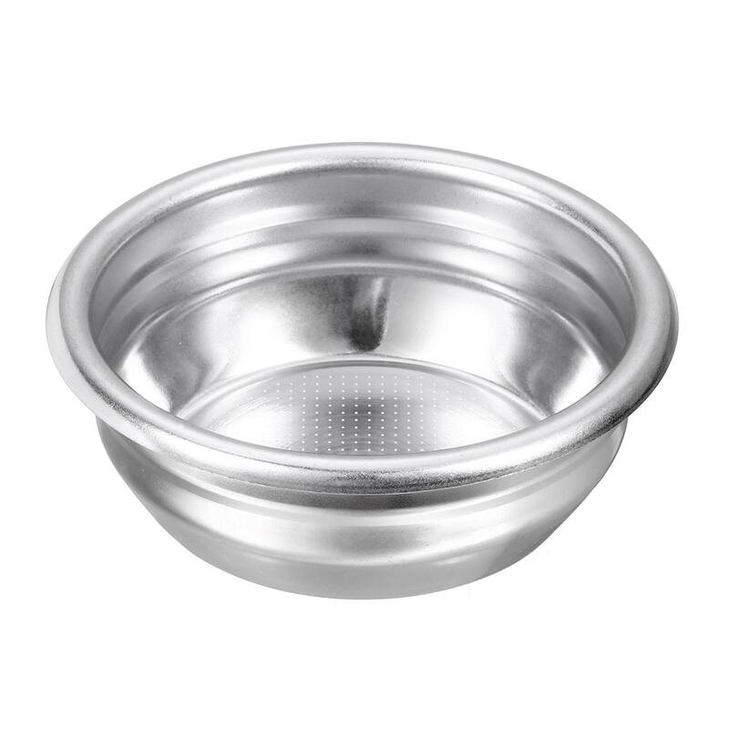 58mm Coffee Filter Basket, 2-Cup Stainless Steel Espresso Coffee Machine Bowl - Silver