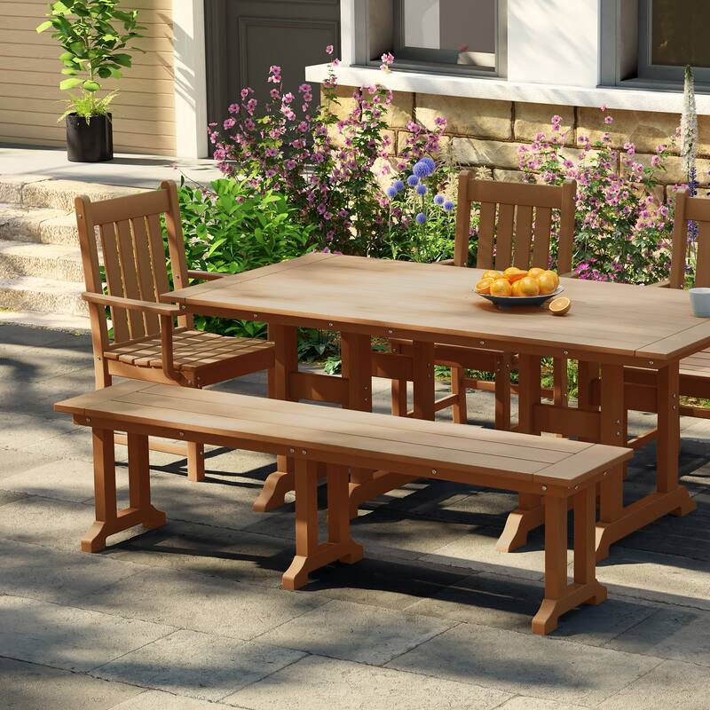 Laguna Hdpe All Weather Outdoor Patio 65" Bench