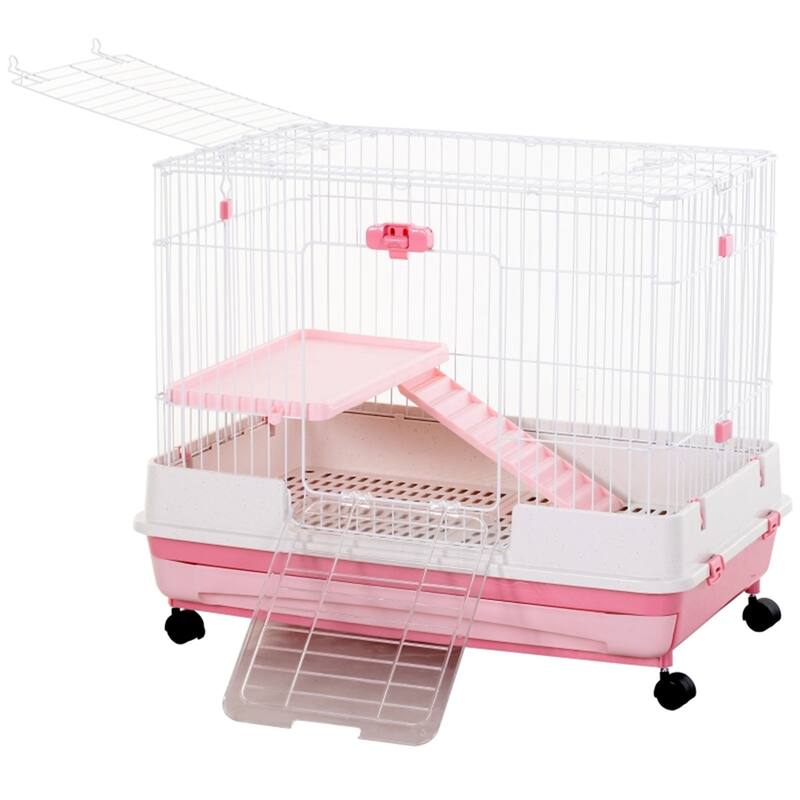 Pink Hamster Small Pet Cages Platform and Ramp are Including - 32"L x 20.75"W x 26"H